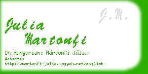 julia martonfi business card