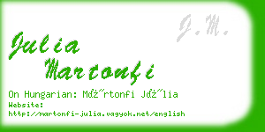 julia martonfi business card